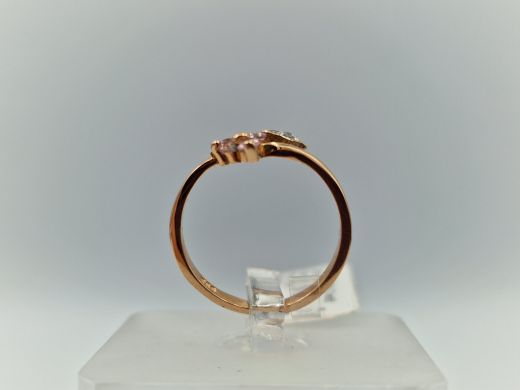 Zelta gredzens ar cirkoniju, 1.89 g, izm. 16