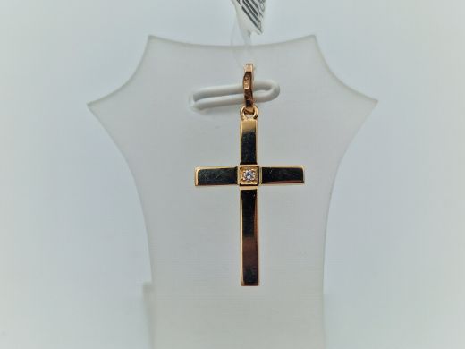 Золотой кулон с цирконом, 0.96 г