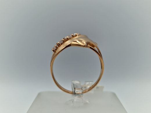 Zelta gredzens ar cirkoniju, 2.85 g, izm. 17.5