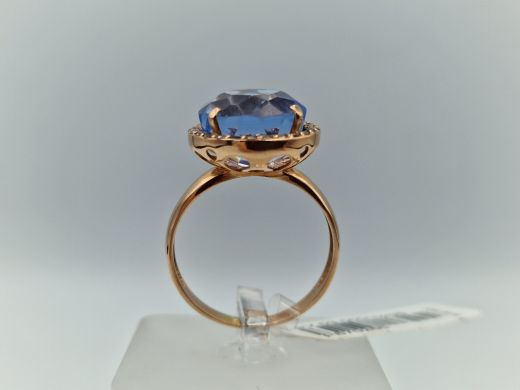 Zelta gredzens ar cirkoniju, 6.41 g, izm. 20