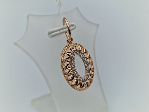 Zelta kulons ar cirkoniju, 1.13 g