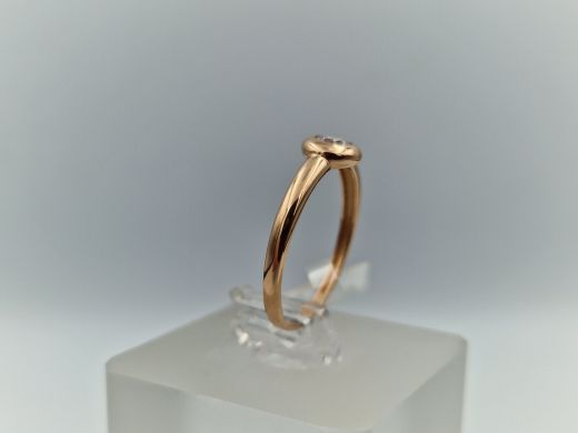 Zelta gredzens ar cirkoniju, 1.29 g, izm. 17.5