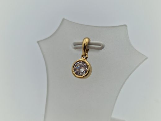 Zelta kulons ar cirkoniju, 0.84 g