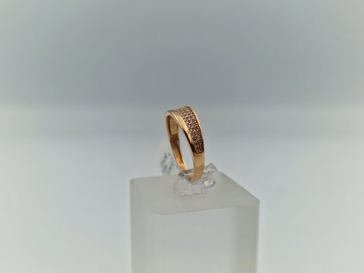 Zelta gredzens ar cirkoniju, 1.97 g, izm. 19
