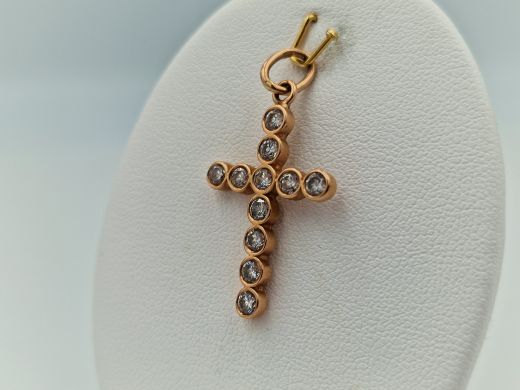 Zelta kulons ar cirkoniju, 2.44 g