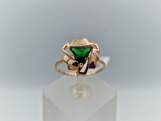 Zelta gredzens ar cirkoniju, 2.47 g, izm. 18.5