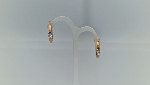 Zelta auskari ar cirkoniju, 3.38 g