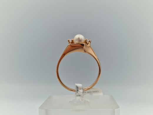 Zelta gredzens ar cirkoniju, 2.32 g, izm. 19