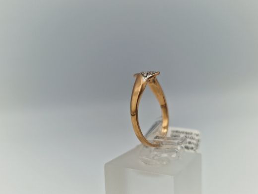 Zelta gredzens ar cirkoniju, 2.07 g