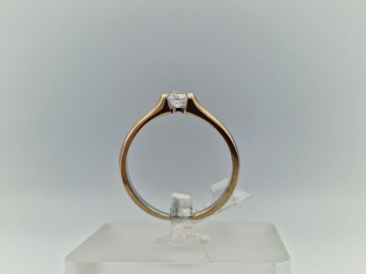 Zelta gredzens ar cirkoniju, 1.73 g, izm. 16.5