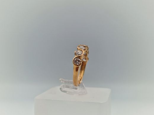 Zelta gredzens ar cirkoniju, 1.97 g, izm. 16.5