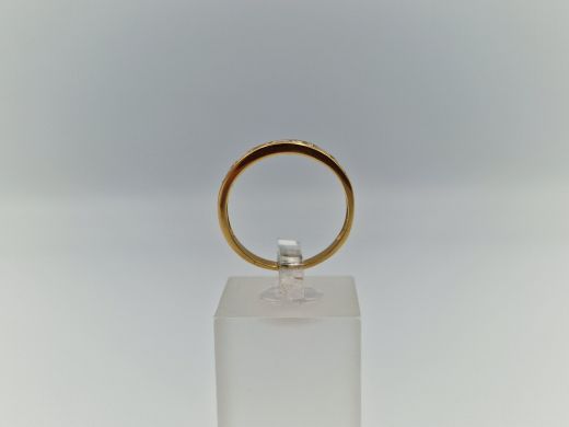 Zelta gredzens ar cirkoniju, 1.51 g, izm. 17