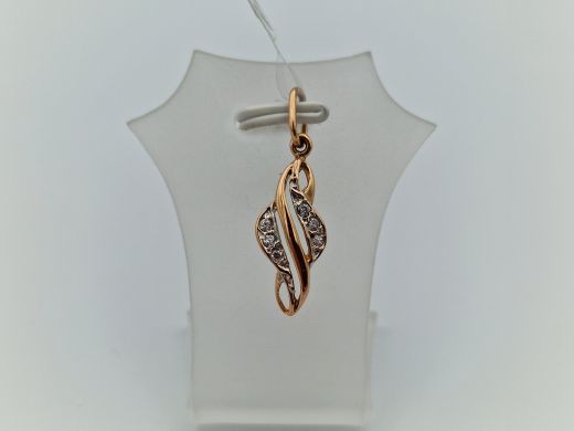 Золотой кулон с цирконом, 1.5 г