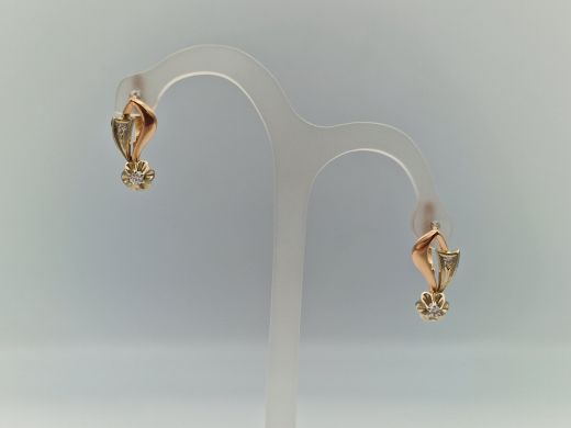 Zelta auskari ar cirkoniju, 5.17 g