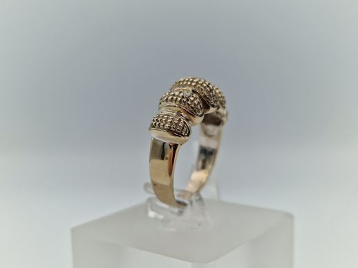 Zelta gredzens ar cirkoniju, 4.48 g, izm. 17