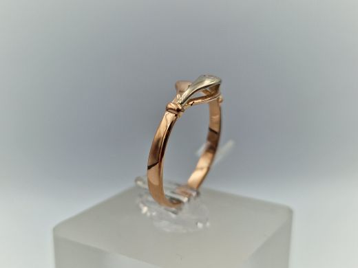 Zelta gredzens ar cirkoniju, 2.16 g, izm. 18