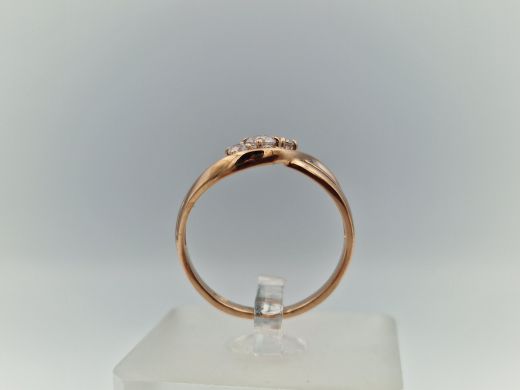 Zelta gredzens ar cirkoniju, 2.15 g, izm. 18.5