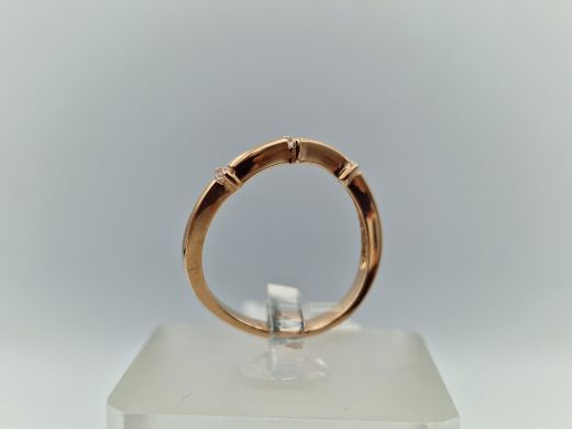 Zelta gredzens ar cirkoniju, 2.05 g, izm. 17