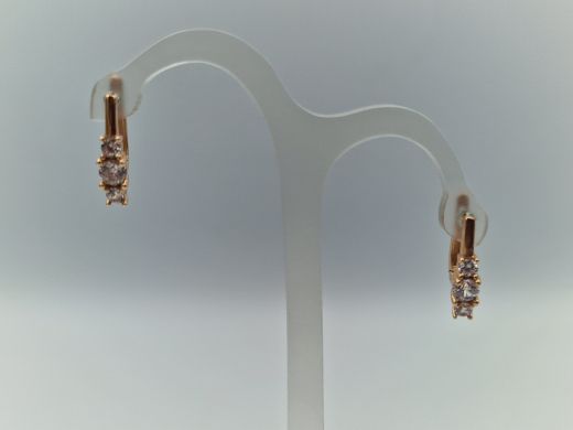 Zelta auskari ar cirkoniju, 2.01 g