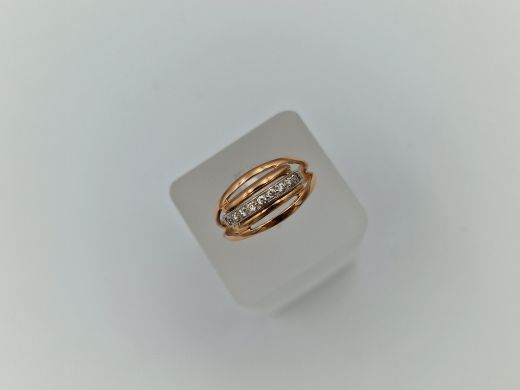 Zelta gredzens ar cirkoniju, 3.22 g, izm. 18