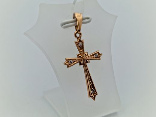 Золотой кулон с цирконом, 1.27 г