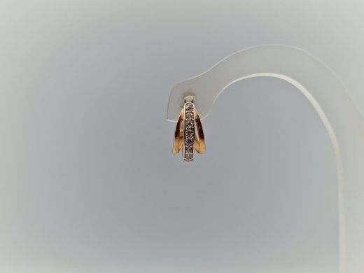 Zelta auskari ar cirkoniju, 2.13 g