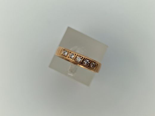 Zelta gredzens ar cirkoniju, 2.31 g, izm. 16.5