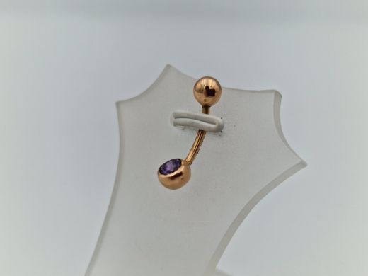 Золотой кулон с цирконом, 1.44 г