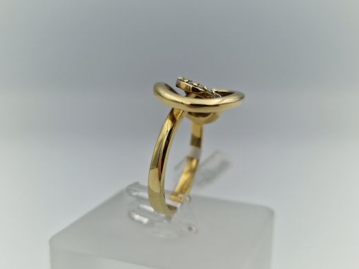 Zelta gredzens ar briljantu, 5.06 g, izm. 17