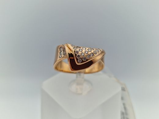 Zelta gredzens ar cirkoniju, 3.45 g, izm. 16.5