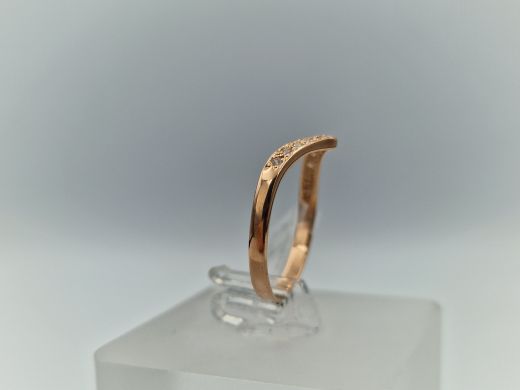 Zelta gredzens ar cirkoniju, 1.10 g, izm. 16.5