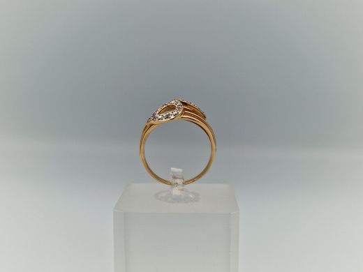 Золотое кольцо с цирконом, 3.3 г, разм. 17.5