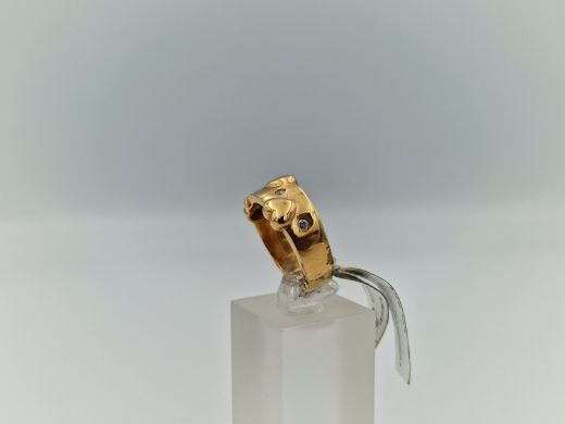 Zelta gredzens ar briljantiem, 10.31 g, izm. 17