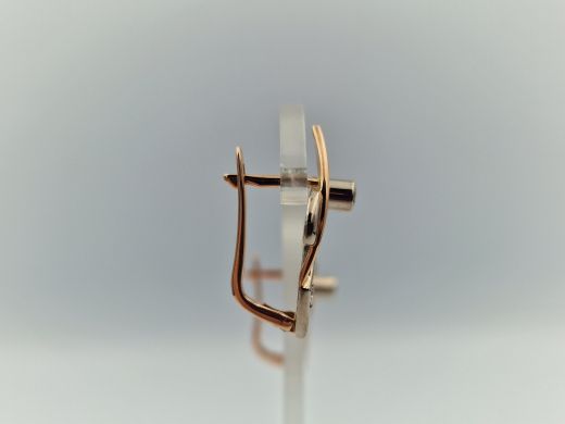 Zelta auskari ar briljantu, 5.56 g