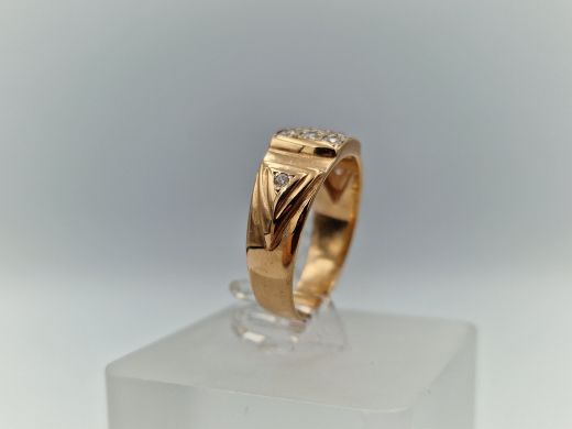 Zelta gredzens ar cirkoniju, 3.71 g, izm. 17