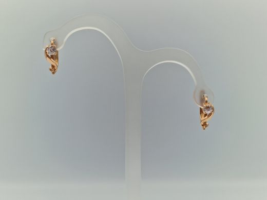 Zelta auskari ar cirkoniju, 2.71 g