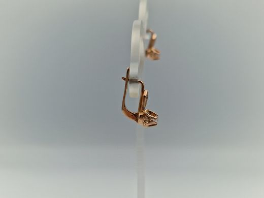 Золотые серьги с цирконом, 3.7 г