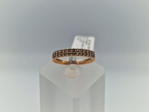 Zelta gredzens ar cirkoniju, 1.68 g, izm. 16.5