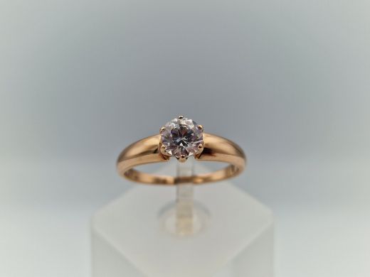 Zelta gredzens ar cirkoniju, 2.38 g, izm. 18.5