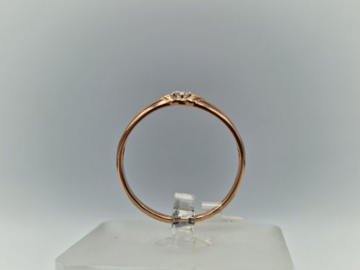 Zelta gredzens ar cirkoniju, 1.22 g, izm. 18