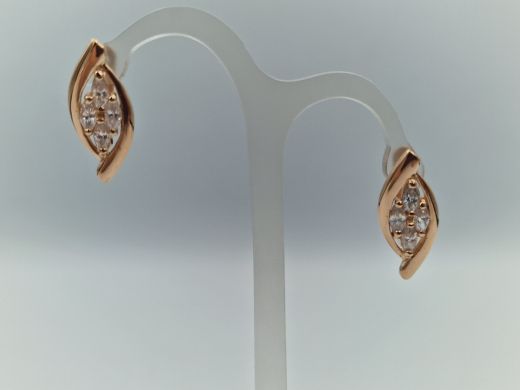 Zelta auskari ar cirkoniju, 3.71 g