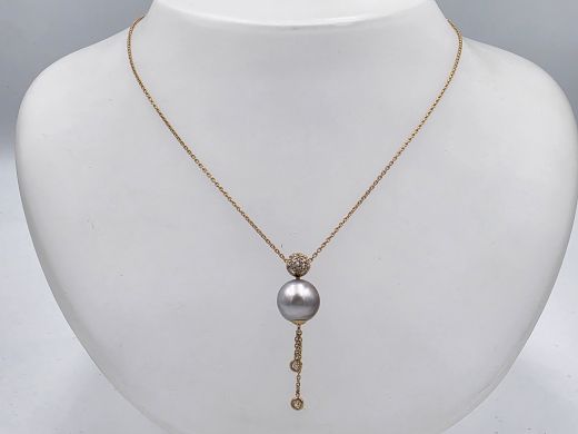 Золотая цепочка с бриллиантом, 4.89 г, разм. 45