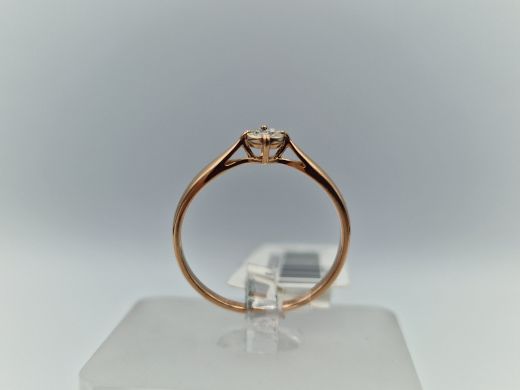 Zelta gredzens ar briljantu, 1.34 g, izm. 16.5