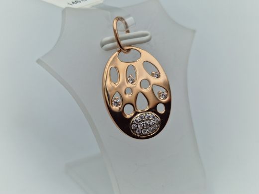 Zelta kulons ar cirkoniju, 1.46 g