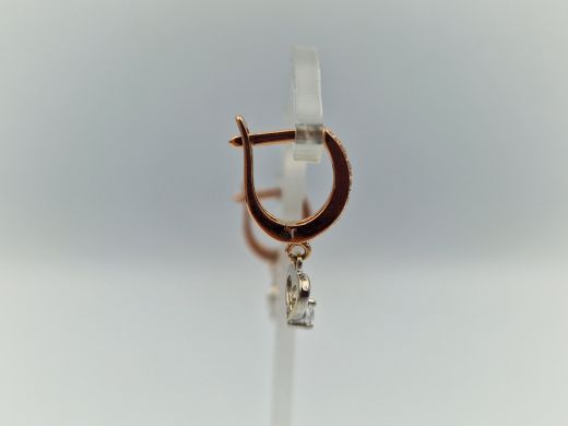 Zelta auskari ar cirkoniju, 3.28 g