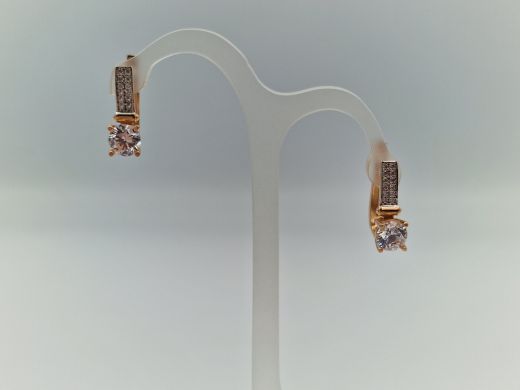 Zelta auskari ar cirkoniju, 3.29 g