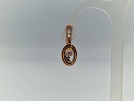 Zelta auskari ar cirkoniju, 2.58 g