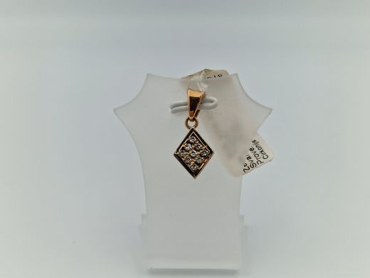 Zelta kulons ar cirkoniju, 1.54 g