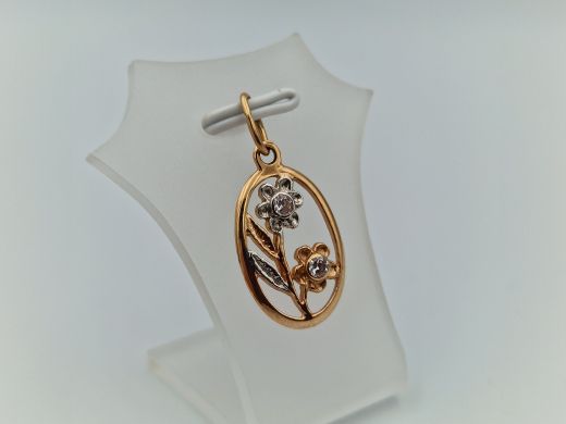 Zelta kulons ar cirkoniju, 1.7 g