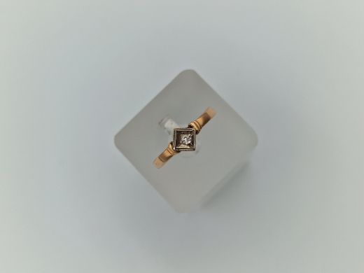 Zelta gredzens ar cirkoniju, 2.44 g, izm. 18.5